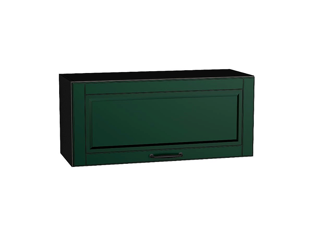 Шкаф верхний горизонтальный Дублин (358х800х318) graphite/special green