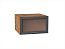 Шкаф верхний горизонтальный остекленный глубокий Сканди (358х600х576) Дуб Вотан/Graphite Softwood