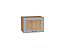 Шкаф верхний горизонтальный остекленный Ницца (358х500х318) Дуб Вотан/Графит