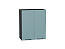 Шкаф верхний с 2-мя дверцами Флэт (716х600х318) Graphite/Grey-green In 2S