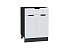 Шкаф нижний с 2-мя дверцами и ящиком Евро Лайн (816х600х478) Graphite/Белый