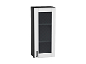 Шкаф верхний с 1-ой остекленной дверцей Лофт (920х400х320) graphite/super white