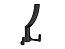 Крючок мебельный трехрожковый (80х60х145) BL Матовый черный