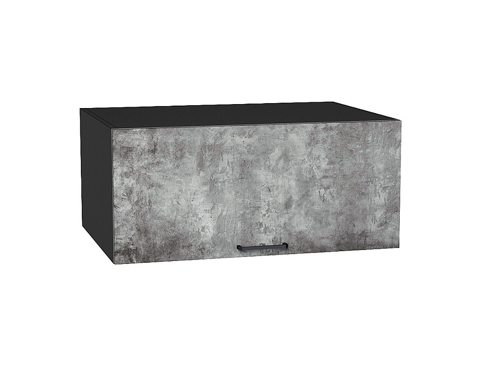 Шкаф верхний горизонтальный глубокий Флэт (358х800х574) graphite/temple stone 2s