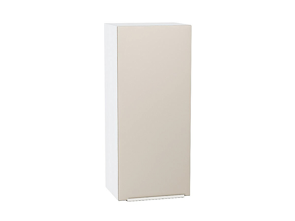 Шкаф верхний с 1-ой дверцей Фьюжн (920х400х320) Белый/cream silk