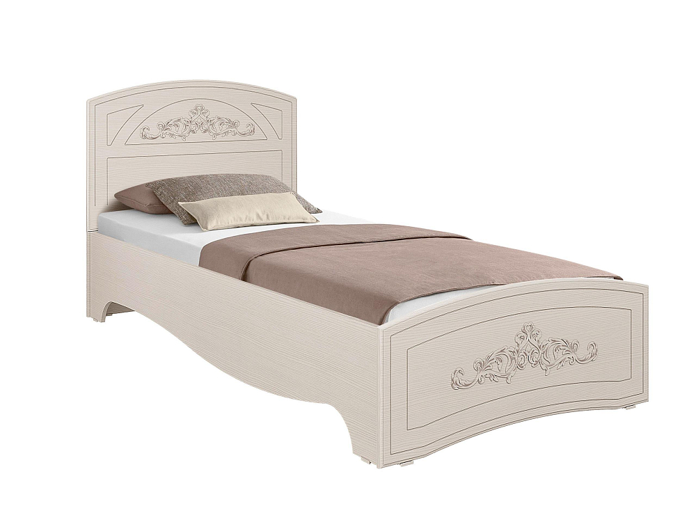 Кровать односпальная Каролина (900) (патина) Патина/вудлайн кремовый/сандал белый