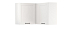 Шкаф навесной угловой Аризона (белый / ДВПО: белый / ПВХ софт белый 0,3мм / профиль: ПВХ белый О)