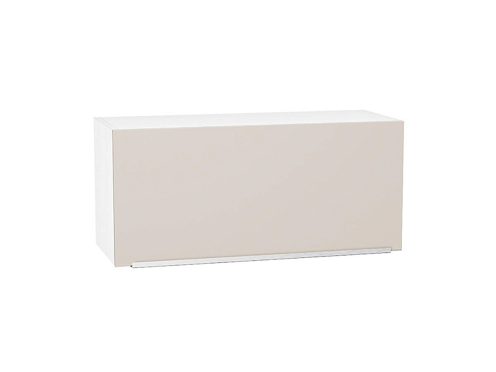 Шкаф верхний горизонтальный Фьюжн (358х800х320) Белый/cream silk