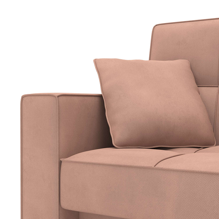 Луи / Диван - кровать 3-х местный (2 думки) велюр аватар розовый 305