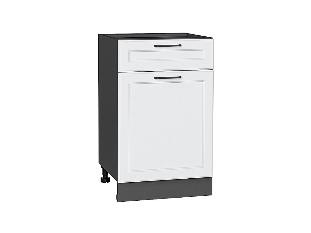 Шкаф нижний с 1-ой дверцей и ящиком Барселона (816х500х484) graphite/Белый
