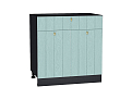 Шкаф нижний с 2-мя дверцами и ящиком Прованс (816х800х478) graphite/Голубой