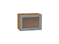 Шкаф верхний горизонтальный остекленный Сканди (358х500х320) Дуб Вотан/grey softwood