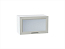 Шкаф верхний горизонтальный остекленный Сканди (358х600х320) Белый/Cappuccino Softwood