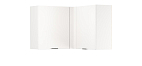 Шкаф навесной угловой Венера ЛДСП белый/фасад ЛДСП белый/ДВПО белый