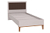 Кровать одинарная 60.08 Бора (ш. 900) с настилом (кашемир / ткань: велюр киото тоуп)