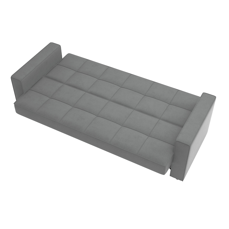 Луи / Диван - кровать 3-х местный (2 думки) велюр parma 25 серый