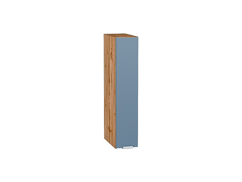 Шкаф верхний бутылочница Фьюжн (716х150х320) Дуб Вотан/silky blue