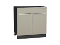 Шкаф нижний с 2-мя дверцами и ящиком Фьюжн (816х800х480) graphite/silky grey