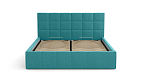 Кровать "Диана" 1400 (Н=1010мм) с подъемным мех. жаккард тесла бирюза