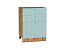 Шкаф нижний с 3-мя ящиками Прованс (816х600х480) Дуб Вотан/Голубой