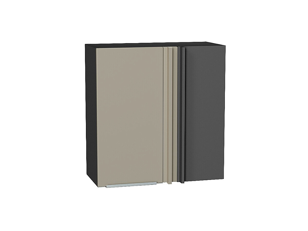 Шкаф верхний прямой угловой Фьюжн (716х700х345) graphite/silky grey