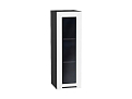 Шкаф верхний с 1-ой остекленной дверцей Глетчер (920х300х318) graphite/Айленд Силк