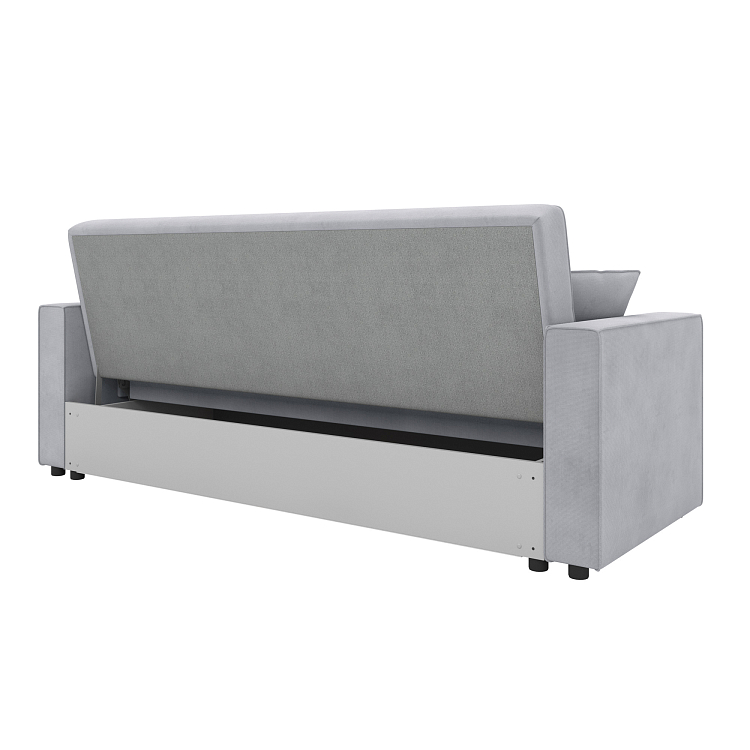 Луи / Диван - кровать 3-х местный (2 думки) велюр аватар сильвер