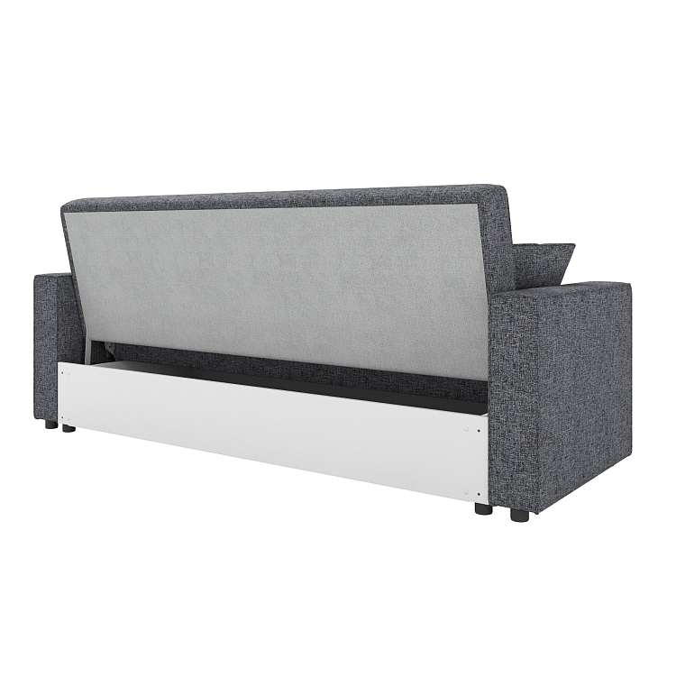 Луи / Диван - кровать 3-х местный (2 думки) рогожка серая