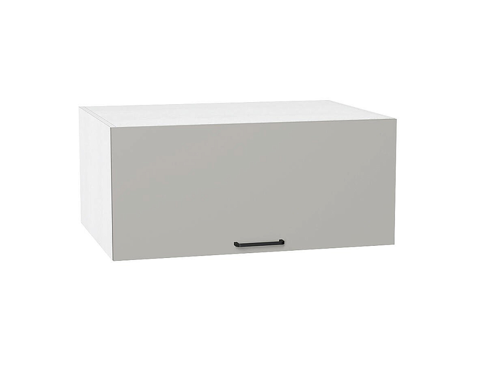Шкаф верхний горизонтальный глубокий Флэт (358х800х574) Белый/light grey in 2s