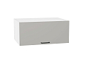 Шкаф верхний горизонтальный глубокий Флэт (358х800х574) Белый/light grey in 2s