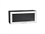 Шкаф верхний горизонтальный остекленный Сканди (358х800х320) Graphite/White Softwood