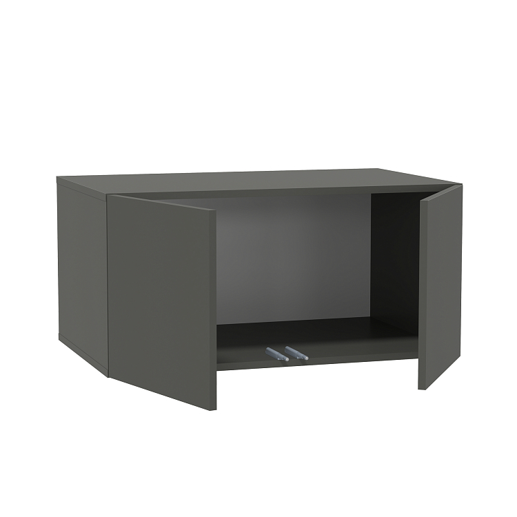 Тумба 95.06 Марко (2-х дв) диамант серый/ДВПО белый