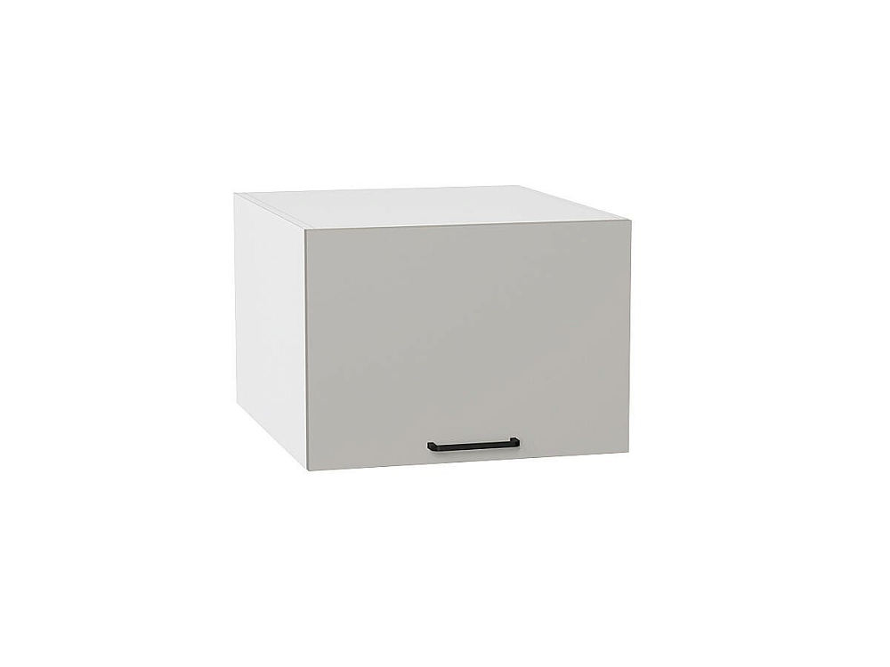 Шкаф верхний горизонтальный глубокий Флэт (358х500х574) Белый/light grey in 2s