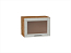 Шкаф верхний горизонтальный остекленный Сканди (358х500х320) Дуб Вотан/Cappuccino Softwood