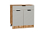 Шкаф нижний с 2-мя дверцами и ящиком Евро (816х800х478) Дуб Вотан/Агат