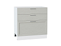 Шкаф нижний с 3-мя ящиками Сканди (816х800х480) Белый/cappuccino softwood