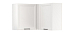 Шкаф навесной угловой Римини (белый / ДВПО: белый / ПВХ белый О / профиль: ПВХ белый О)