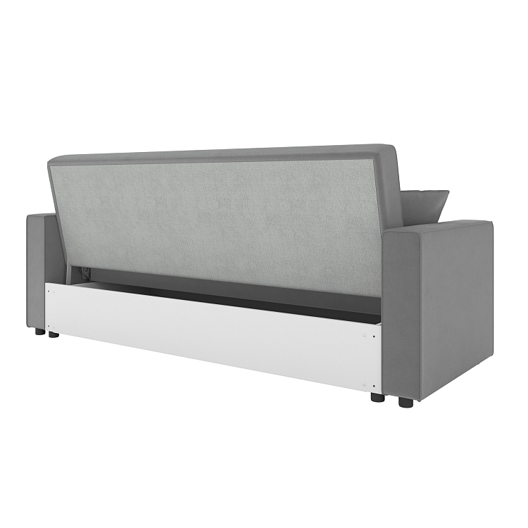 Луи / Диван - кровать 3-х местный (2 думки) велюр parma 25 серый