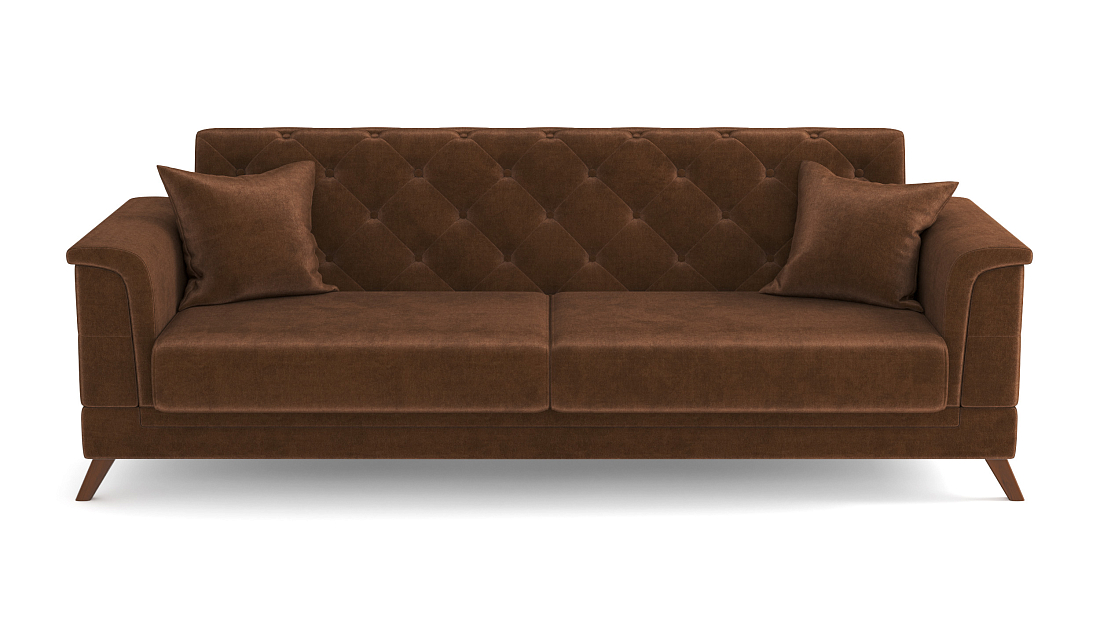 Амарант М / диван - кровать велюр тенерифе шоколад