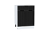 Шкаф нижний с 2-мя дверцами и ящиком Евро Лайн (816х600х478) Белый/Антрацит