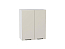 Шкаф верхний с 2-мя дверцами Флэт (716х600х318) Белый/Cashmere In 2S