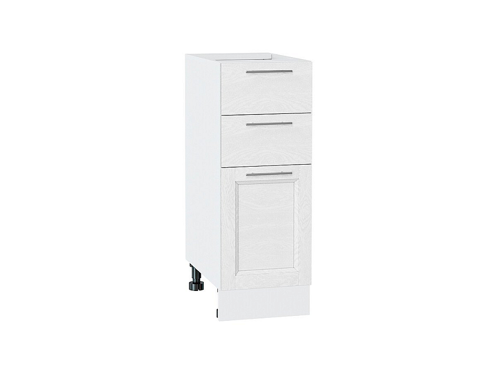 Шкаф нижний с 3-мя ящиками Сканди (816х300х480) Белый/white softwood