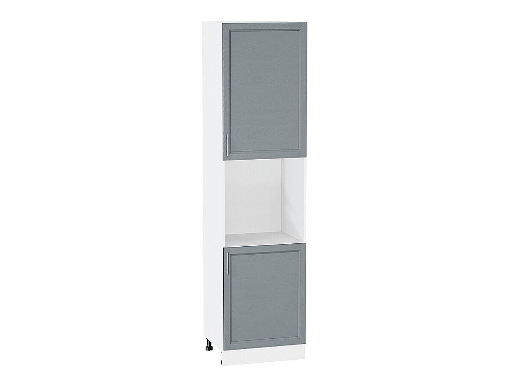 Шкаф пенал под бытовую технику с 2-мя дверцами Сканди 600Н (для верхних шкафов высотой 920) (2336х600х576) Белый/grey softwood