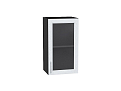 Шкаф верхний с 1-ой остекленной дверцей Сканди (716х400х320) graphite/white softwood