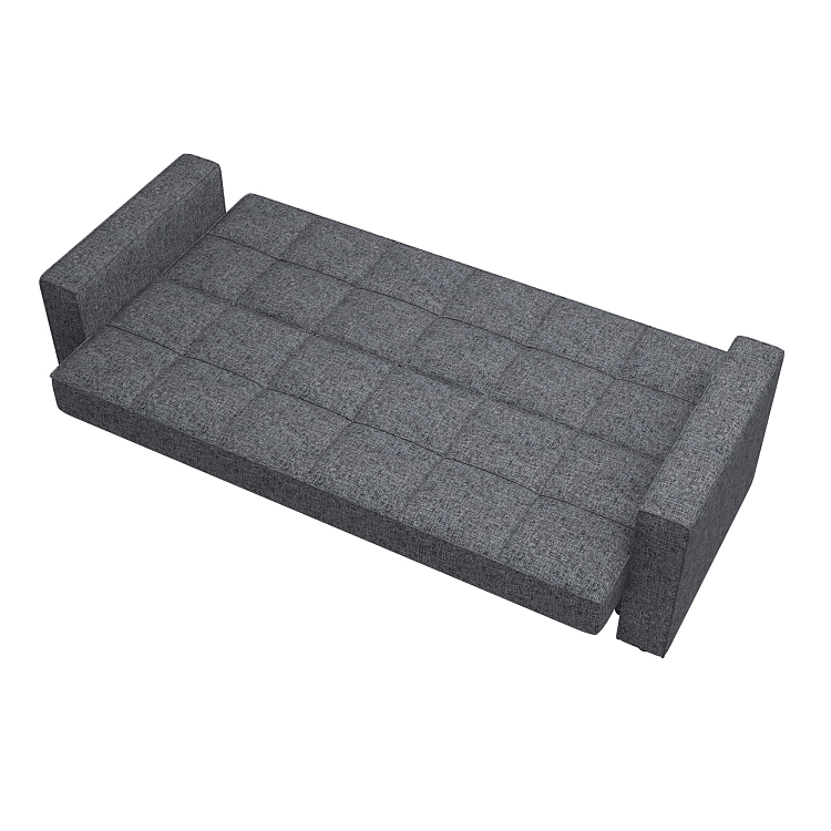 Луи / Диван - кровать 3-х местный (2 думки) рогожка серая