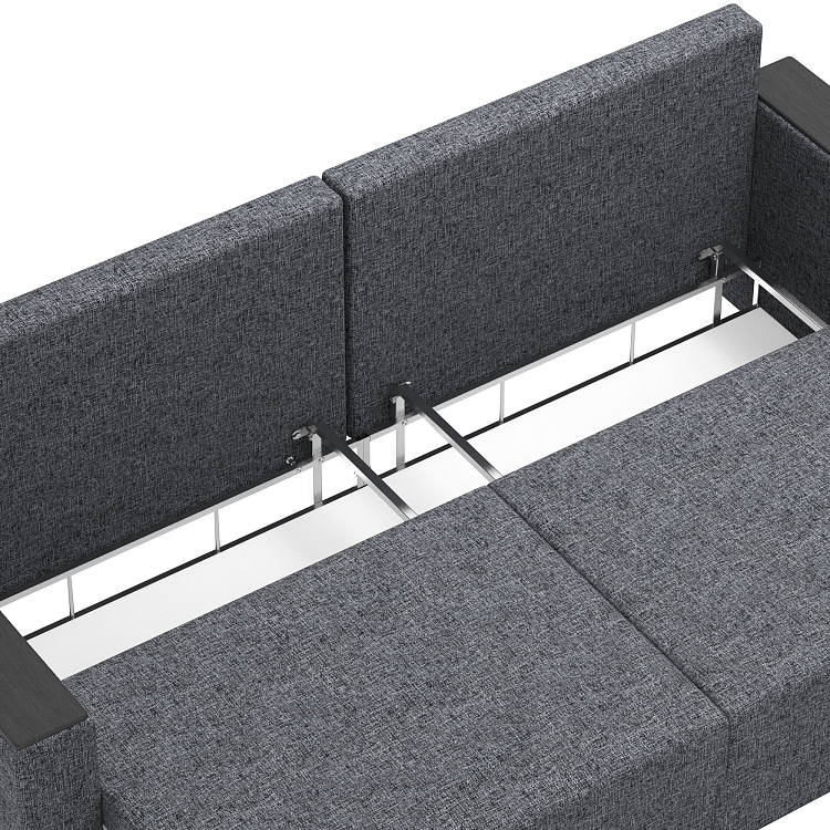 Гермес / Диван - кровать 3-х мест рогожка серая