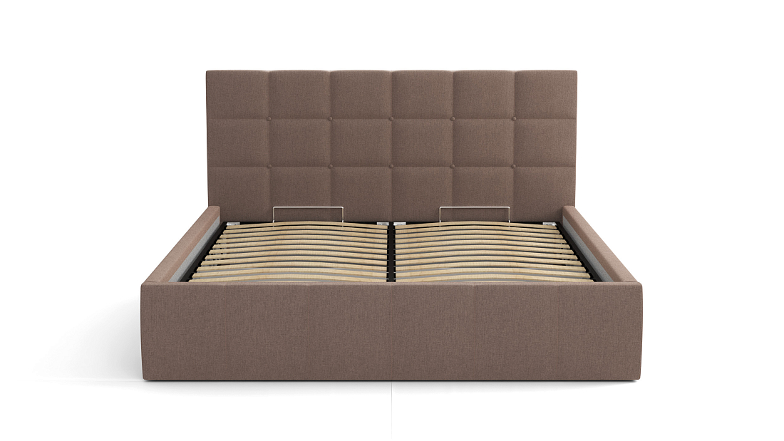 Кровать "Диана" 1400 (Н=1010мм) с подъемным мех. жаккард тесла корица