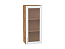 Шкаф верхний с 1-ой остекленной дверцей Сканди (920х400х320) Дуб Вотан/White Softwood