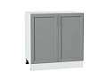 Шкаф нижний с 2-мя дверцами Сканди (816х800х478) Белый/grey softwood