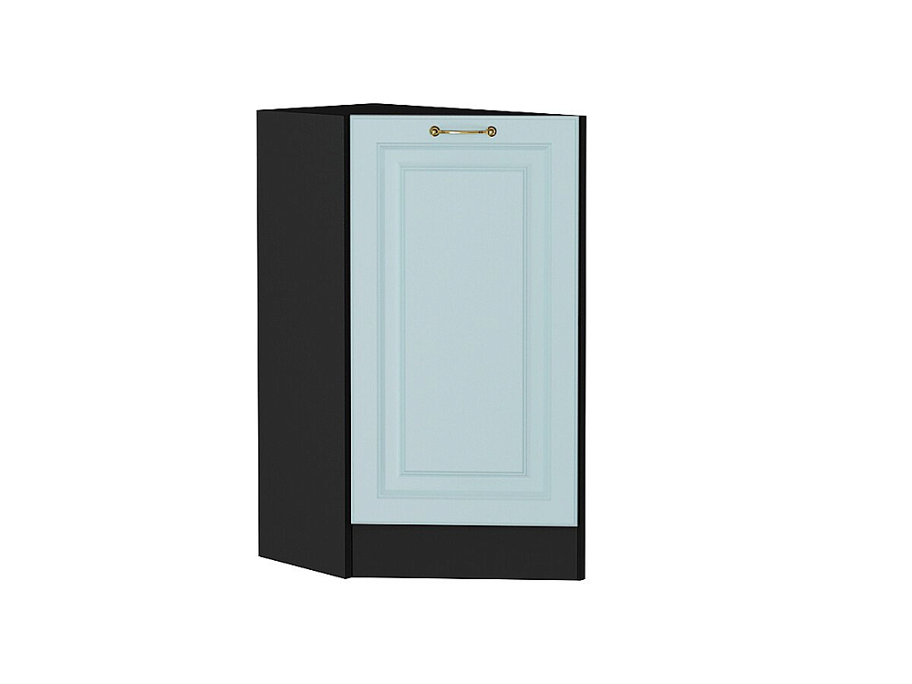 Шкаф нижний торцевой Ницца (816х296х552) graphite/Голубой